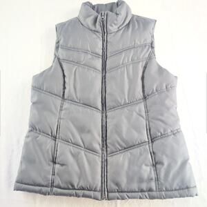 Merona Puffer Vest Women's Medium Grey GorpCore Tonal